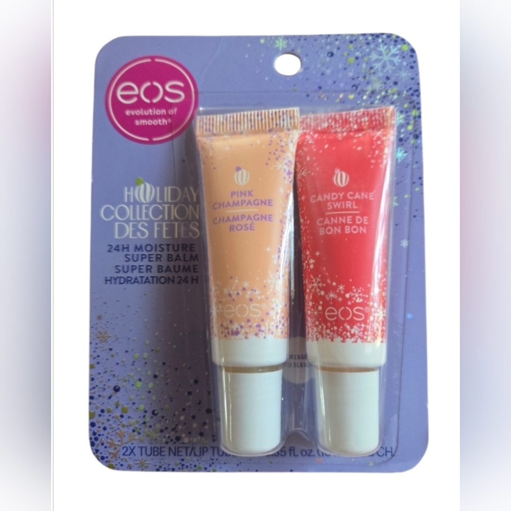eos Holiday Collection Lip Balm - Pink Champagne & Candy Cane Swirl
